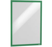 Durable 487305 Duraframe A3, Cornice Espositiva Adesiva, per Superfici Lisce e Solide, Formato A3, Confezione da 2 Pezzi, Verde