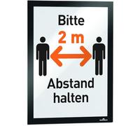 Durable 489901 Duraframe A4 Retail Pack, Cornice Espositiva Adesiva, per Superfici Lisce e Solide, Formato A4, Confezione da 1 Pezzo, Nero