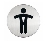 DURABLE - 4905-23 - Pittogramma adesivo - WC uomini - diametro 8,3 cm - acciaio - Durable - 61377 - Conf. da 1 Pz. - 4905-23