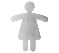Durable 495023 - Pittogramma, Adesivo, con Simbolo Sagomato WC Donne, Acciaio In