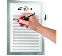 Cornice adesiva Duraframe Note A4 - pannello magnetico - 21x29.7 cm - argento - Durable