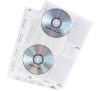 Durable 522219 Busta per raccoglitore CD/DVD 4 CD/DVD/Blu-ray Trasparente Poli