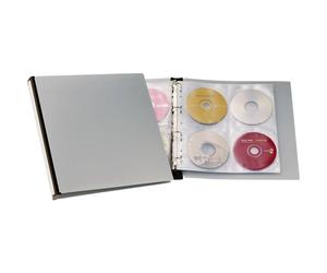 Durable 527701 Raccoglitore per CD/DVD 96 CD/DVD/Blu-ray Nero, Grigio 12 pz.