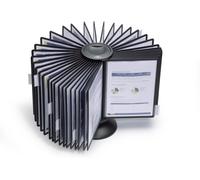 Durable 563301 Sherpa Carousel 40, Leggio da Tavolo con Base Girevole, 40 Pannel