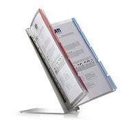 Durable 569300 Function Table 10, Leggio da Tavolo, 10 Pannelli, Formato A4, Cavalierini Termosaldati, Assortiti