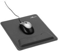 Durable 570358 - Mouse Pad Ergotop, tappetino per mouse, poggiapolso, superficie in tessuto, base in schiuma, antiscivolo, 257x8.5x310 mm, carbone
