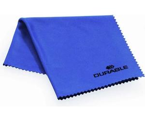 Durable 579406 - Techclean Cloth, panno in microfibra per la pulizia di superfici delicate, 200x200 mm, 80% poliestere/20% nylon, azzurro