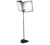 Durable 581700 Sherpa Floor 10, Espositore da Pavimento con Leggio, 10 Pannelli, Formato A4, Altezza e Angolo Visivo Regolabile