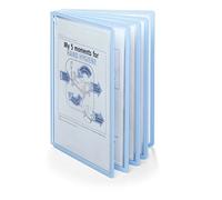 Durable 591306 - Sherpa Panel A4 Bact-O-Clean, pannello f.to A4, trattato con agente antibatterico, apertura ad L, azzurro, confezione da 5 pezzi