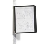 DURABLE Supporto da parete Vario Magnet Wall – 5 pannelli A4, Sherpa inclusi – Nero