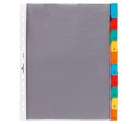Durable 663219 Punched Pockets Index Set with 10 Divisions - Transparent 10-piec