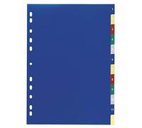 Durable 675027 - Divisorio con cavalierini colorati, etichette 1-12, 12 tasti, c