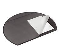 Durable 729001 - Sottomano semicircolare con copertina trasparente, antiscivolo, 650x520 mm, nero