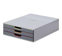 Durable 760327 VARICOLOR 3 - 7603 Cassettiera Grigio DIN A4, DIN C4, Folio, Le