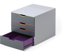 Durable VARICOLOR Grigio Plastica - Durable VARICOLOR, 4 cassetto/