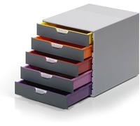 Cassettiera Varicolor - 28x35,6x29,2 cm - 5 cassetti - Durable