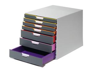 DURABLE - 7607-27 - Cassettiera Varicolor - 28 x 35,6 x 29,2 cm - 7 cassetti - Durable - 72069 - Conf. da 1 Pz. - 7607-27