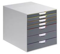 Durable 760727 VARICOLOR 7 - 7607 Cassettiera Grigio DIN A4, DIN C4, Folio, Le