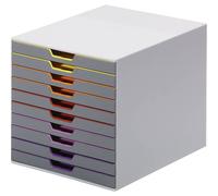 Durable 761027 VARICOLOR10 - 7610 Cassettiera Grigio DIN A4, DIN C4, Folio, Le
