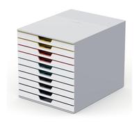 Durable 763027 Varicolor Mi x 10 Cassettiera con 10 Cassetti Colorati, 280 x 292 x 356 mm, Multicolore