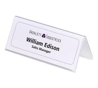 Durable Table Place Name Holder 61 x 150 mm Transparent Pack of 25 Ideal for