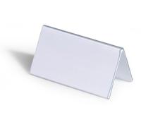 Durable Table Place Name Holder 52 x 100mm Transparent Pack of 25 Ideal for