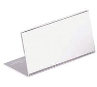 Durable 805519 Table Name Plate L-Stand (acrylic, 52 x 100 mm) 10-Piece, Transpa