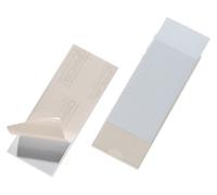 Durable 807519 Pocketfix, Tasca Adesiva con Inserto in Cartoncino, 154 x 62 mm, Trasparente, Confezione da 10 pezzi