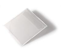 Durable 808019 Tasca autoadesiva (fissaggio a tasca, per CD/DVD, con patta, 127 x 127 mm) 10 pz, trasparente