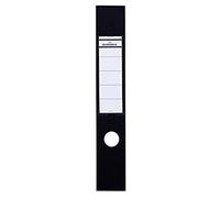 Durable 809001 - Ordofix, copridorso adesivo, personalizzabile, per raccoglitori larghi 70 mm, 60x390 mm, nero, confezione da 10 pezzi