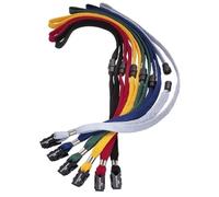 Durable Cordoncino tessuto 811910 con clip per portanome con asola 10 mm 44 cm grigio 10 pezzi