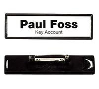 Durable 813301 Clip-Card Name Plate with Safety Pin 17 x 67 mm Clear Pack of 25