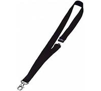 Durable 813701 - Cordoncino in tessuto, clip per combinazione con i portanome con asola, larghezza 20 mm, lunghezza 44 cm, nero, confezione da 10 pezzi