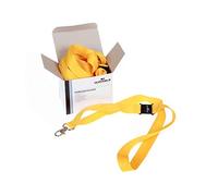 Durable Textile Lanyard 20 mm Yellow Pack of 10 Necklaces Includes Safety Re