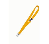 Durable Textile Lanyard 20 mm Yellow Pack of 10 Necklaces Includes Safety Re