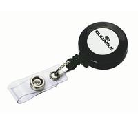 Durable 8152-58 Plastica 10 pz (Durable Badge Reel with Snap Button Strap 80cm Long Metal Clip on Reverse Charcoal [Pack 10] - NEW