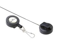 Durable 822158 - Chiocciola yo-yo con moschettone, clip in plastica sul retro, lunghezza 80 cm, carbone, confezione da 10 pezzi