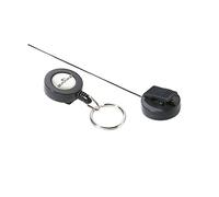 Durable 822258 - Chiocciola yo-yo con anello portachiavi, clip in plastica sul retro, lunghezza 80 cm, carbone, confezione da 10 pezzi