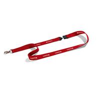 DURABLE - 8238-03 - Cordoncini portabadge stampa visitor - rosso - 44 cm - Durable - conf. 10 pezzi - 90054 - Conf. da 1 Pz. - 8238-03