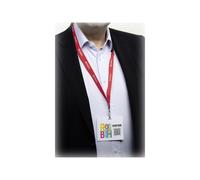 Durable 825802 Badge Carta Bianco Opaco Pacchetto 97 mm Portanome VISITOR BADGE
