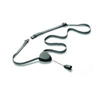 Durable 830901 - Cordoncino Flex con chiocciola yo-yo, sgancio di sicurezza, filo retrattile, lunghezza cordoncino regolabile, nero, conf. da 10 pezzi