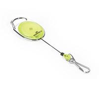 Durable 832704 Chiocciola Yo-Yo Style, Profilo in Metallo, Filo Retrattile, Moschettone, Giallo