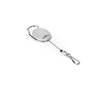 Durable 832710 Chiocciola Yo-Yo Style, Profilo in Metallo, Filo Retrattile, Moschettone, Grigio