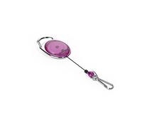 Durable 832712 Chiocciola Yo-Yo Style, Profilo in Metallo, Filo Retrattile, Moschettone, Viola