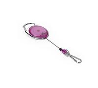 Durable 832712 Jojo Style Retractable Reel Clip with Spring Clip - Purple , Pack