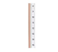 Durable 840219 - Tabfix, cavalierini adesivi, inserti neutri e stampati (A-Z, 0-31, gen-dic), 2 righe, 81x22 mm, trasparente, confezione da 5 pezzi