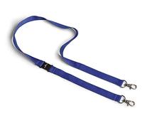 Durable 852807 Cordoncino Porta Mascherina, in Tessuto con Doppio Moschettone, 1 Pezzo, Blu