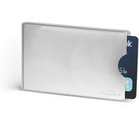 Durable 890023 - Tasca porta carte di credito RFID Secure, apertura sul lato corto, finitura opaca, argento metallizzato, confezione da 10 pezzi