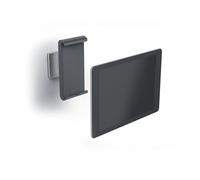 Durable 893323 Tablet Holder Wall, Porta Tablet da Parete, Robusto, Versatile, Applicazione Stabile e Sicura, 85x50x180 mm, Argento
