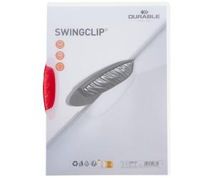 Durable A4 SwingClip Crystal Folder Polypropylene Capacity 30 Sheets, Crimson, P